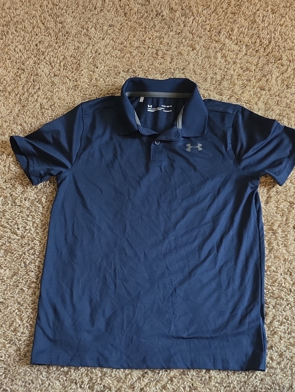 Under Armour Boy's Navy Blue Performance Polo